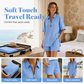 Women Casual Two Piece Set Short Sleeve Half Zip Top and Shorts