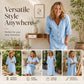Women's Casual Button-Down Dress with Pockets