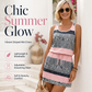 👗 Rochie fără mâneci, cu dungi și talie ajustabilă prin șnur, pentru femei