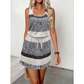 👗 Rochie fără mâneci, cu dungi și talie ajustabilă prin șnur, pentru femei