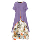 👗 Rochie casual cu imprimeu floral și aspect stratificat pentru femei
