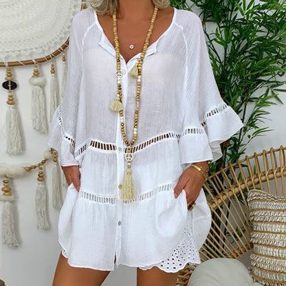 Women’s Casual Hollow Out V-Neck Dress