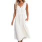 👗 Rochie de damă fără mâneci din bumbac și in