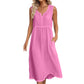 👗 Rochie de damă fără mâneci din bumbac și in