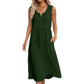 👗 Rochie de damă fără mâneci din bumbac și in