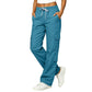 👖 Pantaloni cargo pentru femei, casual, cu mai multe buzunare și talie elastică