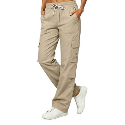 👖 Pantaloni cargo pentru femei, casual, cu mai multe buzunare și talie elastică