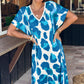👗 Rochie casual pentru femei, cu decolteu în V și imprimeu leopard