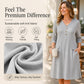 Women's V-Neck Vertical Stripe Knit Dress
