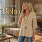 Women's V-Neck Casual Embroidered Top