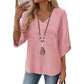 Women's V-Neck Casual Embroidered Top