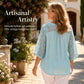 Women's V-Neck Hollow Out Sleeve Top