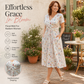 👗 Rochie pentru femei cu decolteu în V, imprimeu floral și talie răsucită