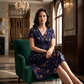 👗 Rochie pentru femei cu decolteu în V, imprimeu floral și talie răsucită