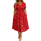 👗 Rochie pentru femei cu decolteu în V, imprimeu floral și talie răsucită