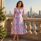 👗 Rochie casual pentru femei, cu decolteu în V și imprimeu