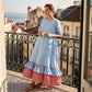 👗 Rochie maxi de vară pentru femei, cu volane în cascadă