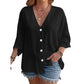 👕 Cardigan casual cu guler în V și nasturi pentru femei