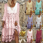 👗 Rochia Casual pentru Femei cu Mâneci Lungi și Croială Tip Patchwork