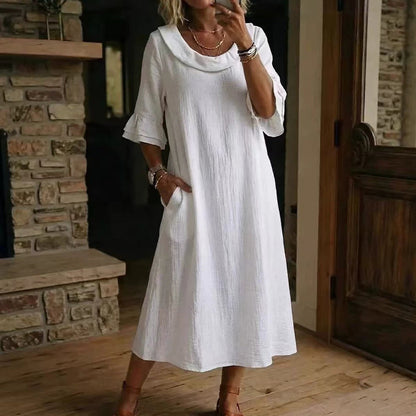 ✨ 👗 Rochie de vară casual pentru femei, cu guler rotund