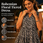 👗 Rochia pentru femei cu imprimeu floral, decolteu în V, fără mâneci, casual