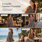 👗 Rochia pentru femei cu imprimeu floral, decolteu în V, fără mâneci, casual