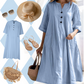 👗 Rochia midi tip A, oversized pentru femei, cu buzunare