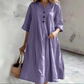 👗 Rochia midi tip A, oversized pentru femei, cu buzunare