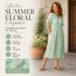 👗 Rochia de dama casual cu imprimeu floral si decolteu in V