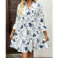 👗 Rochie pentru femei cu imprimeu floral, decolteu în V și croială în etaje