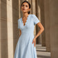 👗 👗Alegerea de Top - Rochie cu Decolteu în V și Broderii cu Margini Scallop – Ușoară și Romantică pentru Petreceri în Grădină sau Brunch 🌿