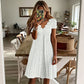 👗 👗Alegerea de Top - Rochie cu Decolteu în V și Broderii cu Margini Scallop – Ușoară și Romantică pentru Petreceri în Grădină sau Brunch 🌿