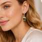 Elegant Rosebud C-Shaped Hoop Earrings