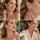 Elegant Rosebud C-Shaped Hoop Earrings