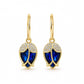 Elegant Rosebud C-Shaped Hoop Earrings