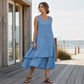 Women's Sleeveless Double Layer Dress