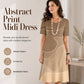 Women’s Abstract Print A-Line Dress