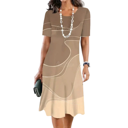 Women’s Abstract Print A-Line Dress