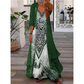 Women's Flowy Printed Dress with Cover-Up Set