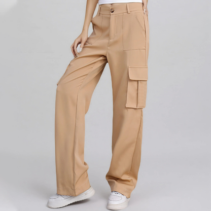 👖 Pantaloni Cargo pentru Femei, Culoare Uni, Modă