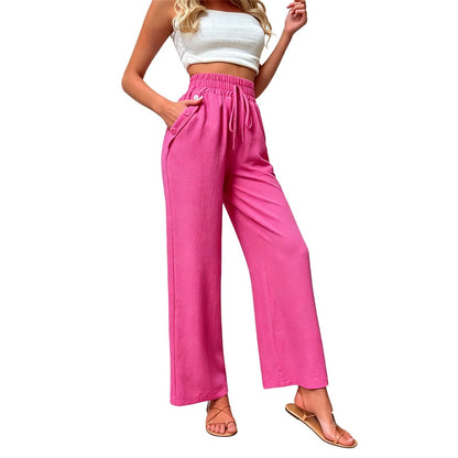 👖 Pantaloni Casual pentru Femei, Talie Înaltă, Cu Picioare Largi