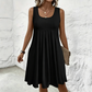 👗 Rochii de vară casual pentru femei, fără mâneci, cu pliuri, tip cămașă