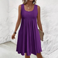 👗 Rochii de vară casual pentru femei, fără mâneci, cu pliuri, tip cămașă