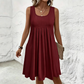 👗 Rochii de vară casual pentru femei, fără mâneci, cu pliuri, tip cămașă