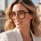🕶️ Ochelari de soare unisex, dintr-o singură piesă, cu formă pătrată, oversized