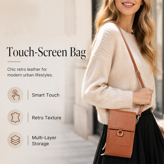 👜 Geantă Crossbody cu Ecran Tactil Anti-Furt pentru Telefon