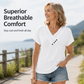 👕 Bluză lejeră pentru femei, cu decolteu în V și mâneci scurte