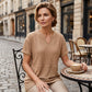 Women's Casual V-neck Patchwork Short-Sleeved Shirt