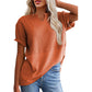 Women's Casual V-neck Patchwork Short-Sleeved Shirt