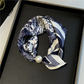🧣 Colier magnetic cu mărgele, fără noduri, eșarfă moale